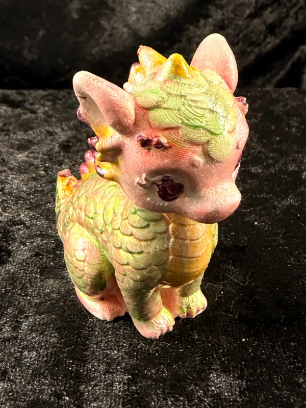 Pastel pink baby dragon